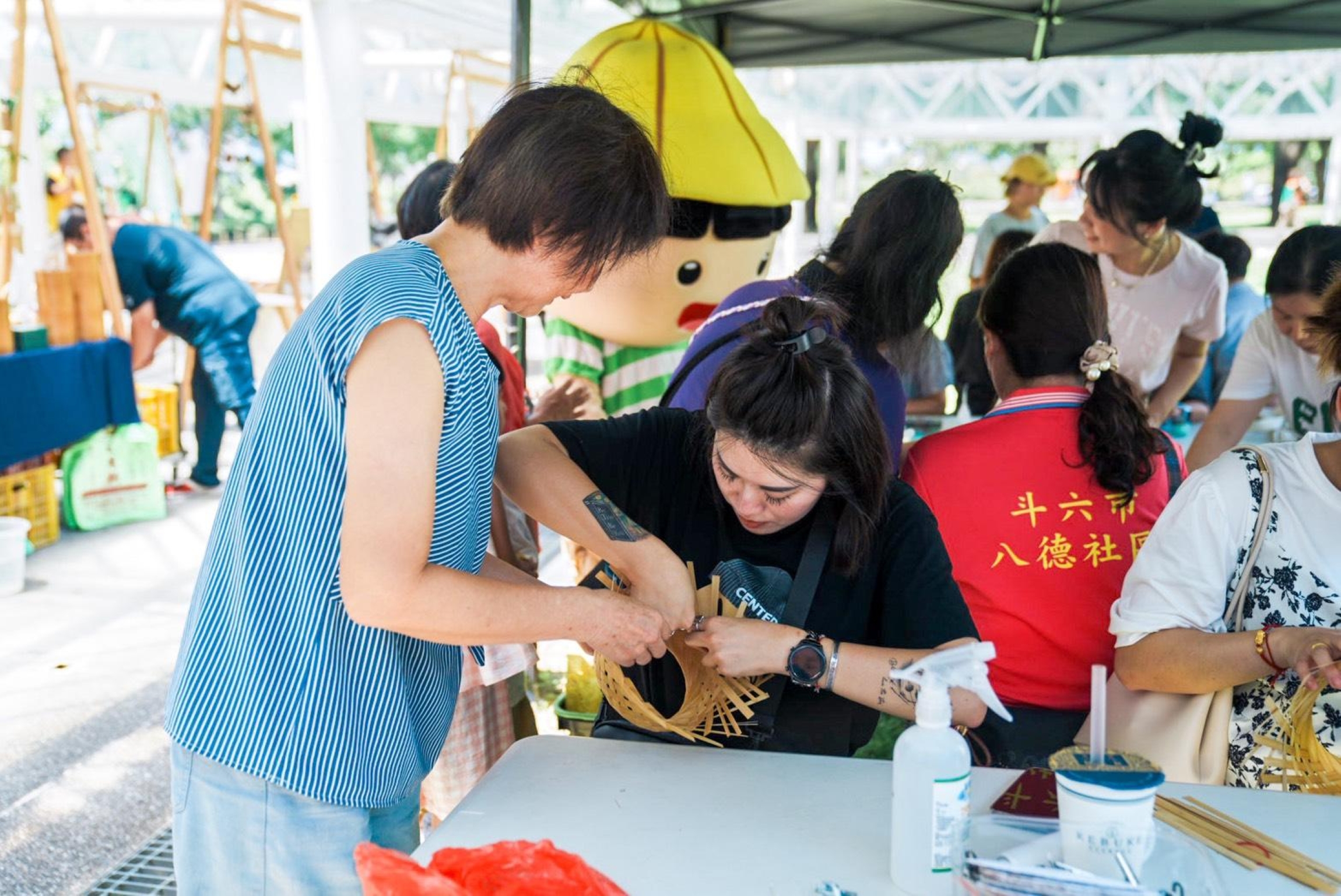 圖3 同時辦理「竹腳庄．風土市」市集活動，使民眾體驗竹藝手作文化